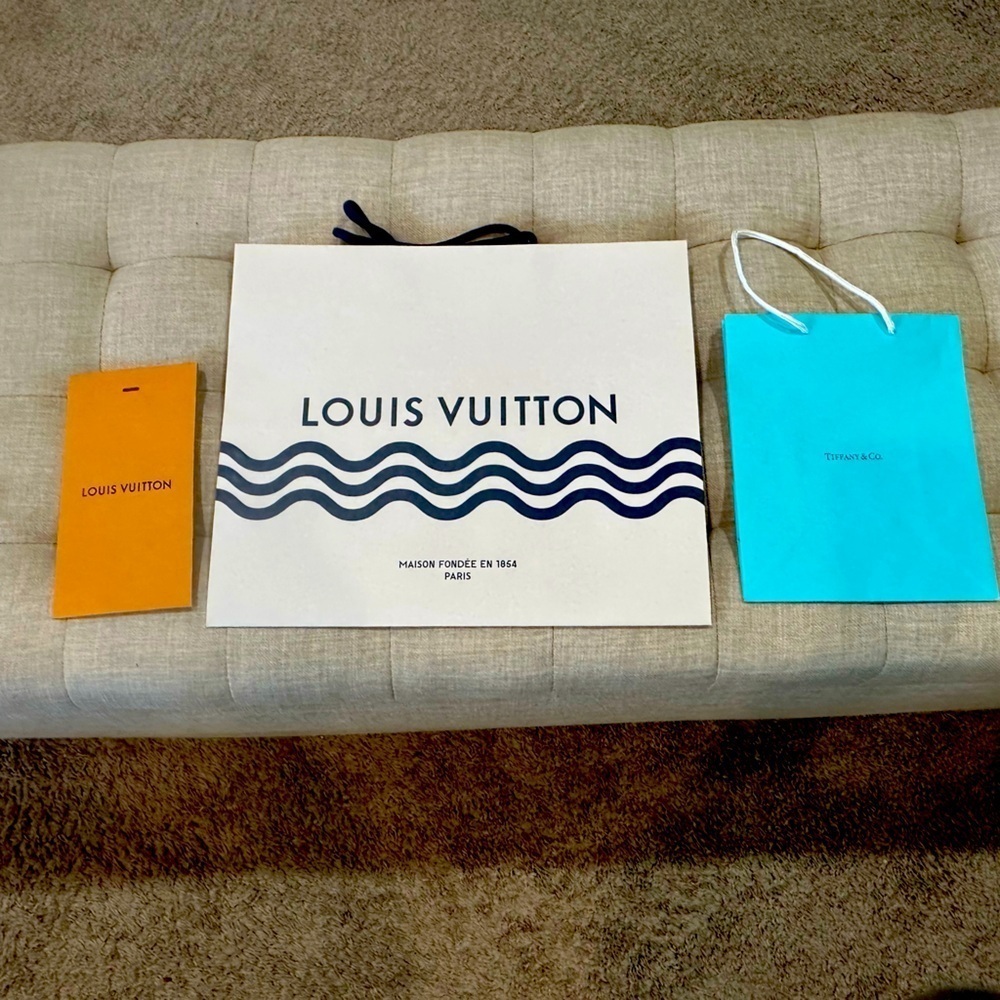 Luxury Shopping Bag Set - Tiffany & Louis Vuitton (Set of 3) EUC